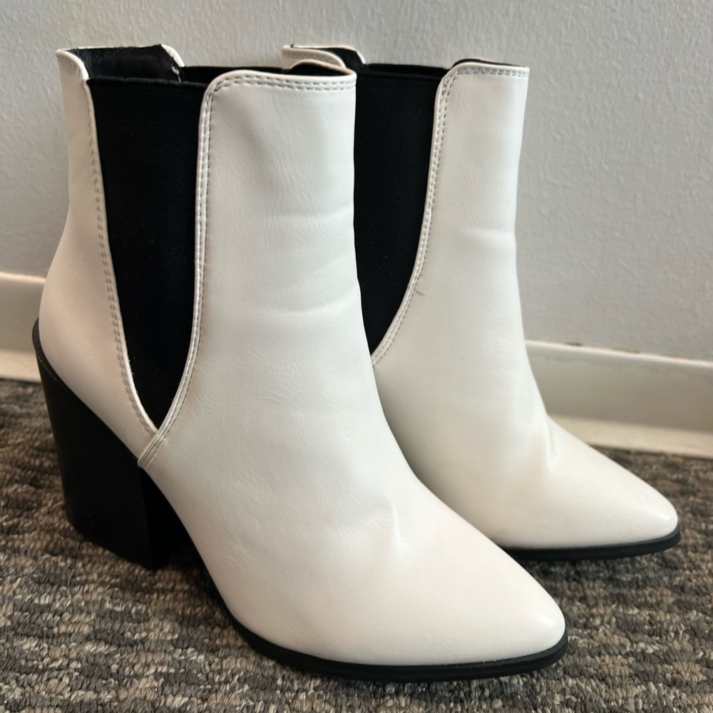 Nasty Gal White Ankle Boots
